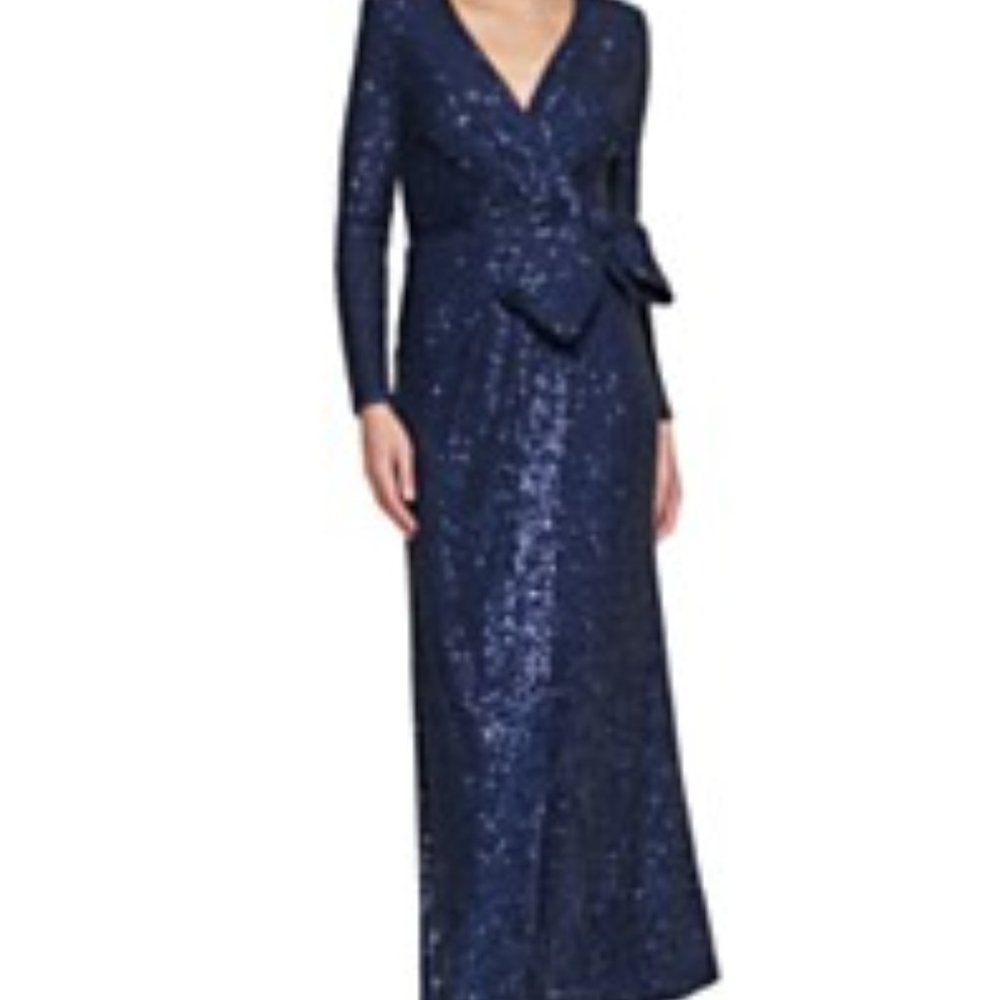 Eliza J Sequin Evening Gown